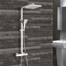 Square cool touch thermostatic bar shower